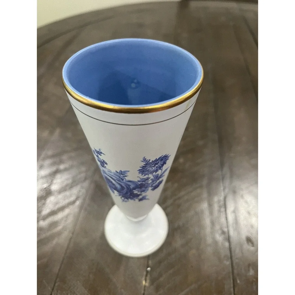 Flora Keramiek Vase Gouda Holland Blue‎ Rose 1834 Blue Interior Pedestal